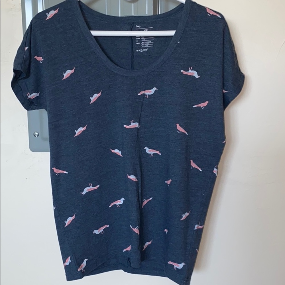 Gap Bird Print Oversized Tee